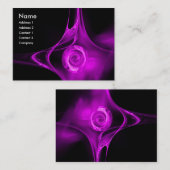 FRAKTAL ROSE 1 hell lila schwarz Visitenkarte (Vorne/Hinten)