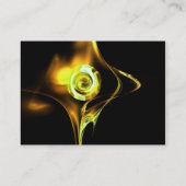 FRAKTAL ROSE 1 hellgelb, schwarz Visitenkarte (Rückseite)