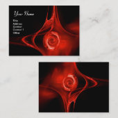FRAKTAL ROSE 1 hellrot schwarz Visitenkarte (Vorne/Hinten)