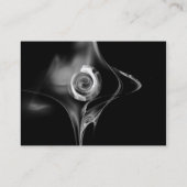 FRAKTAL ROSE 1 hellschwarz-weiß grau Visitenkarte (Rückseite)