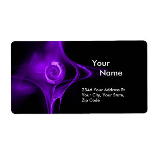 FRAKTAL ROSE 1 Lila Violett Schwarz