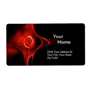 FRAKTAL ROSE 1 Rot Schwarz