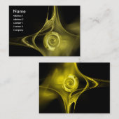 FRAKTAL ROSE 1 Weichgelb, schwarz Visitenkarte (Vorne/Hinten)