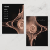 FRAKTAL ROSE 2, antikes, weiches, rosa Weiß Visitenkarte (Vorne/Hinten)