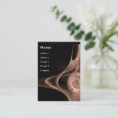 FRAKTAL ROSE 2, antikes, weiches, rosa Weiß Visitenkarte (Stehend Vorderseite)