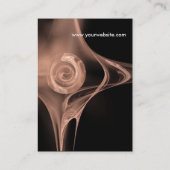 FRAKTAL ROSE 2, antikes, weiches, rosa Weiß Visitenkarte (Rückseite)
