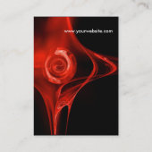 FRAKTAL ROSE 2, hell rot Visitenkarte (Rückseite)
