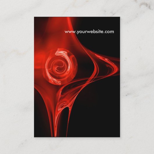 FRAKTAL ROSE 2, hell rot Visitenkarte (Rückseite)