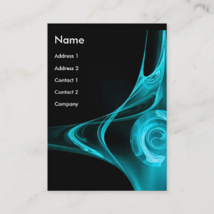 FRAKTAL ROSE 2 hellblau Visitenkarte
