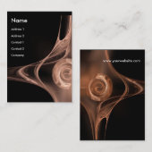 FRAKTAL ROSE 2 hellbraun schwarz Visitenkarte (Vorne/Hinten)