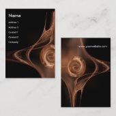 FRAKTAL ROSE 2 hellbraun schwarz Visitenkarte (Vorne/Hinten)
