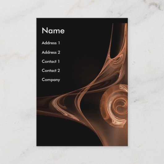 FRAKTAL ROSE 2 hellbraun schwarz Visitenkarte (Vorderseite)