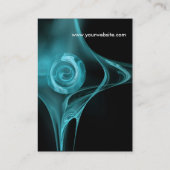 FRAKTAL ROSE 2 - rot - blau Visitenkarte (Rückseite)