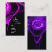 FRAKTAL ROSE 3 hell lila schwarz Visitenkarte (Vorne/Hinten)