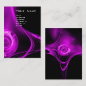 FRAKTAL ROSE 3 hell violett lila schwarz Visitenkarte (Vorne/Hinten)