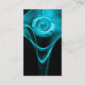 FRAKTAL ROSE 3 hellblau schwarz Visitenkarte (Rückseite)