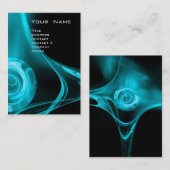 FRAKTAL ROSE 3 hellblau Visitenkarte (Vorne/Hinten)