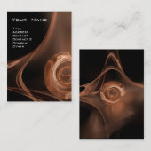 FRAKTAL ROSE 3 hellbraun schwarz Visitenkarte (Vorne/Hinten)