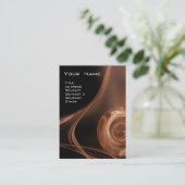 FRAKTAL ROSE 3 hellbraun schwarz Visitenkarte (Stehend Vorderseite)