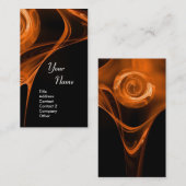 FRAKTAL ROSE 3 hellbraun Visitenkarte (Vorne/Hinten)