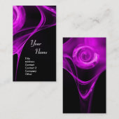 FRAKTAL ROSE 3 helles Licht lila Visitenkarte (Vorne/Hinten)