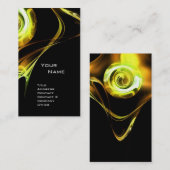 FRAKTAL ROSE 3 hellgelb braun Visitenkarte (Vorne/Hinten)