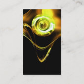 FRAKTAL ROSE 3 hellgelb braun Visitenkarte (Rückseite)
