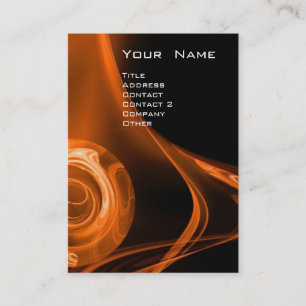 FRAKTAL ROSE 3 hellgelb-orange-braun schwarz Visitenkarte