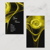 FRAKTAL ROSE 3 hellgelb Visitenkarte (Vorne/Hinten)