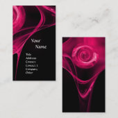 FRAKTAL ROSE 3 hellrosa Schwarz Visitenkarte (Vorne/Hinten)