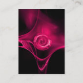 FRAKTAL ROSE 3 hellrosa violett schwarz Visitenkarte (Rückseite)