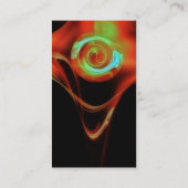 FRAKTAL ROSE 3 hellrot grün Visitenkarte (Rückseite)