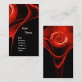 FRAKTAL ROSE 3 hellrot Visitenkarte (Vorne/Hinten)