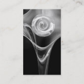 FRAKTAL ROSE 3 hellschwarz-weiß grau Visitenkarte (Rückseite)