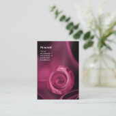 FRAKTAL ROSE 4 MONOGRAM Antik Rosa Schwarz Visitenkarte (Stehend Vorderseite)