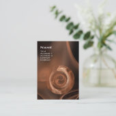 FRAKTAL ROSE 4 MONOGRAM hellbrauner Schwarz Visitenkarte (Stehend Vorderseite)