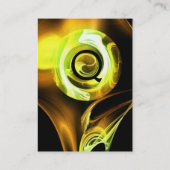 FRAKTAL ROSE 4 MONOGRAM hellgelb, schwarz Visitenkarte (Rückseite)