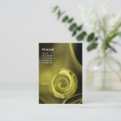 FRAKTAL ROSE 4 MONOGRAM Weichgelb Visitenkarte (Stehend Vorderseite)