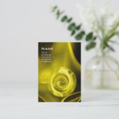 FRAKTAL ROSE 4 MONOGRAMM hellgelber Weißmehl Visitenkarte (Stehend Vorderseite)