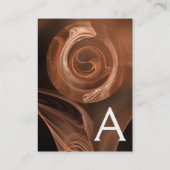 FRAKTAL ROSE 4 MONOGRAMM, weiß Visitenkarte (Rückseite)