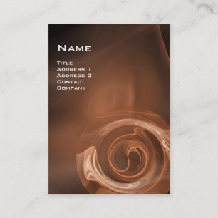 FRAKTAL ROSE 4 MONOGRAMM, weiß Visitenkarte