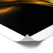 FRAKTAL ROSE, gelb braun Poster (Ecke)