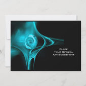 FRAKTAL ROSE hellblau Einladung (Rückseite)