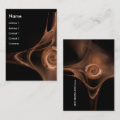 FRAKTAL ROSE, hellbraun Visitenkarte (Vorne/Hinten)