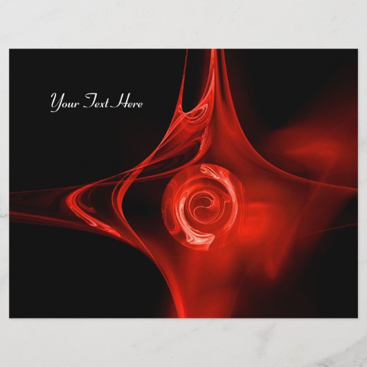 FRAKTAL ROSE hellrot schwarz 3-fach Broschüre (Rückseite)