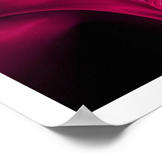 FRAKTAL ROSE, rosa Fuchsie Poster (Ecke)