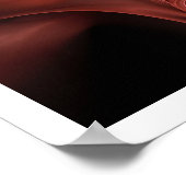 FRAKTAL ROSE, rot braun Poster (Ecke)