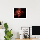 FRAKTAL ROSE, rot braun Poster (Heimbüro)