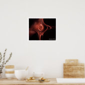 FRAKTAL ROSE, rot braun Poster (Küche)
