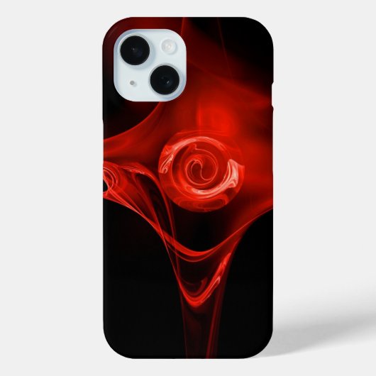 FRAKTAL ROSE, rot Case-Mate iPhone Hülle (Rückseite)